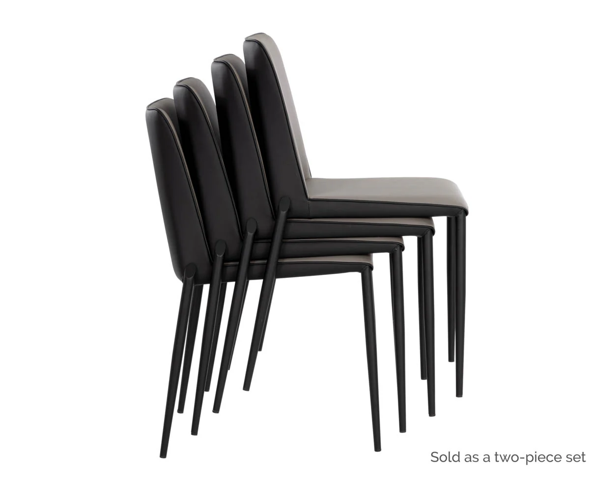 Renee Stackable Dining Chair - Black - Image 4