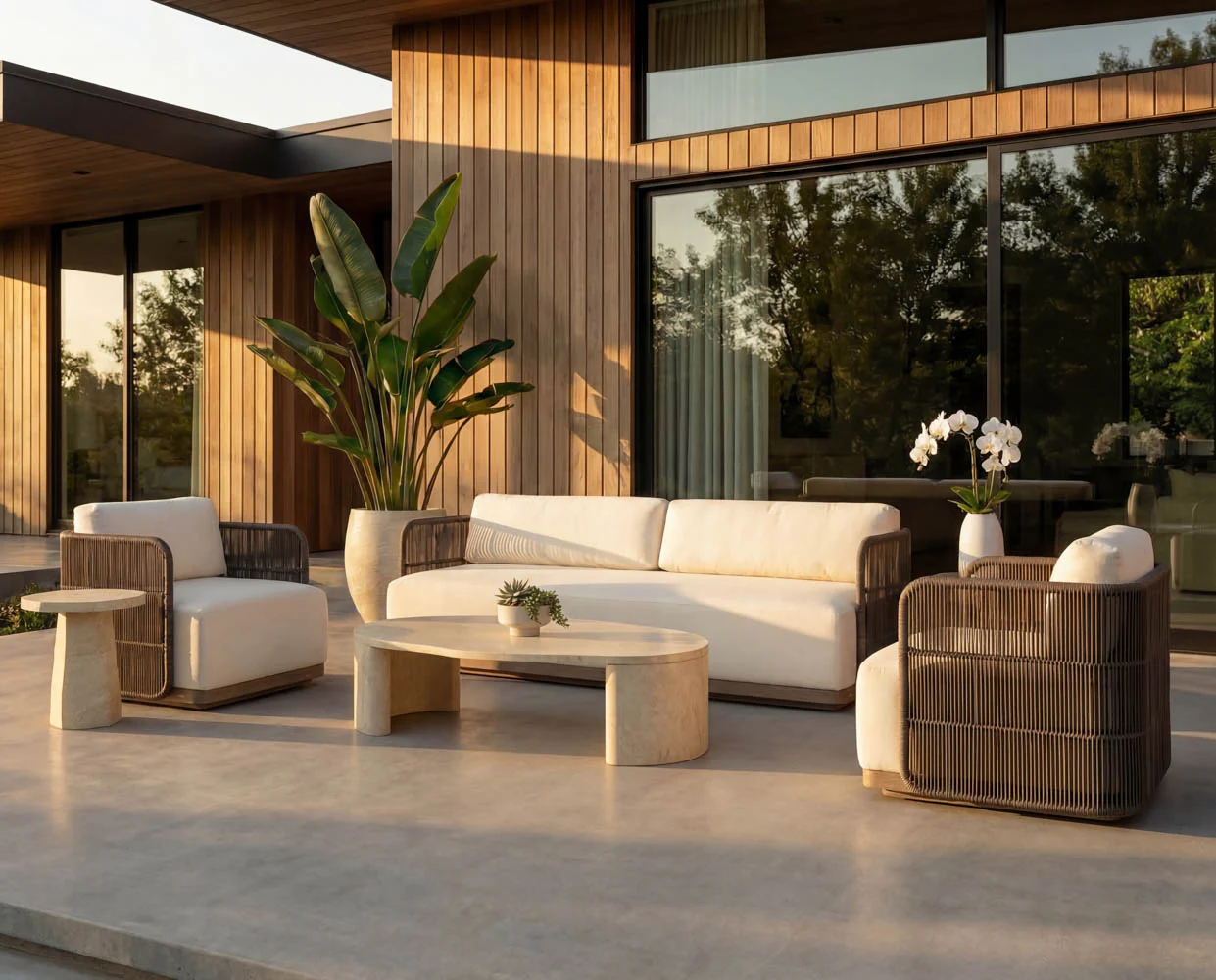 Savinah Coffee Table - Travertine Look - Image 2