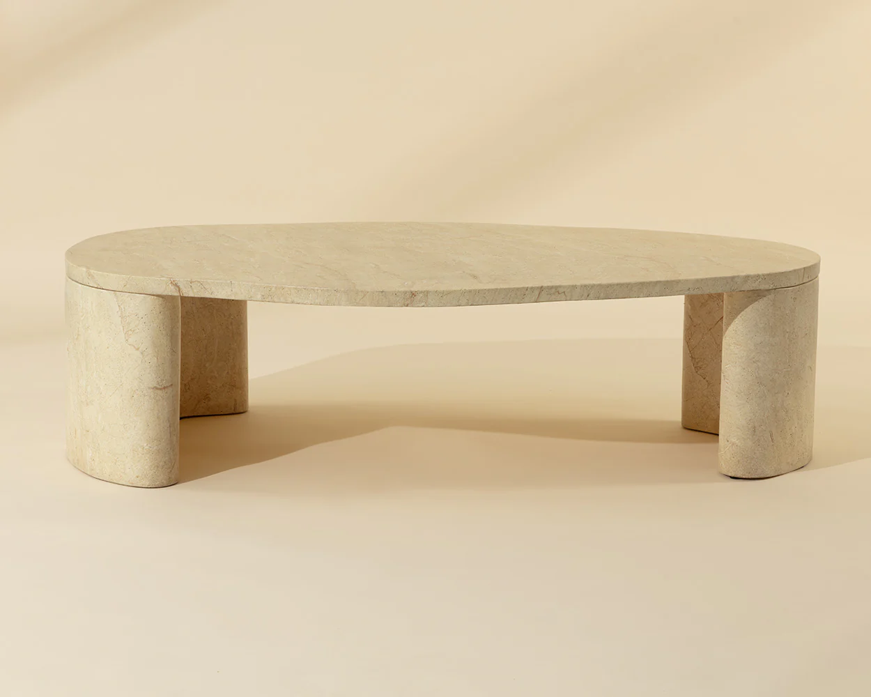 Savinah Coffee Table - Travertine Look - Image 3