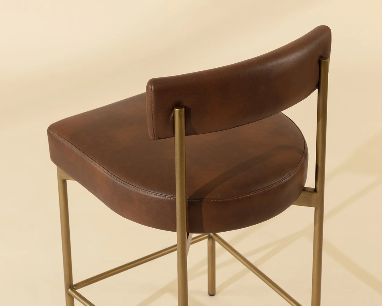 Seneca Counter Stool - Antique Brass - Image 3