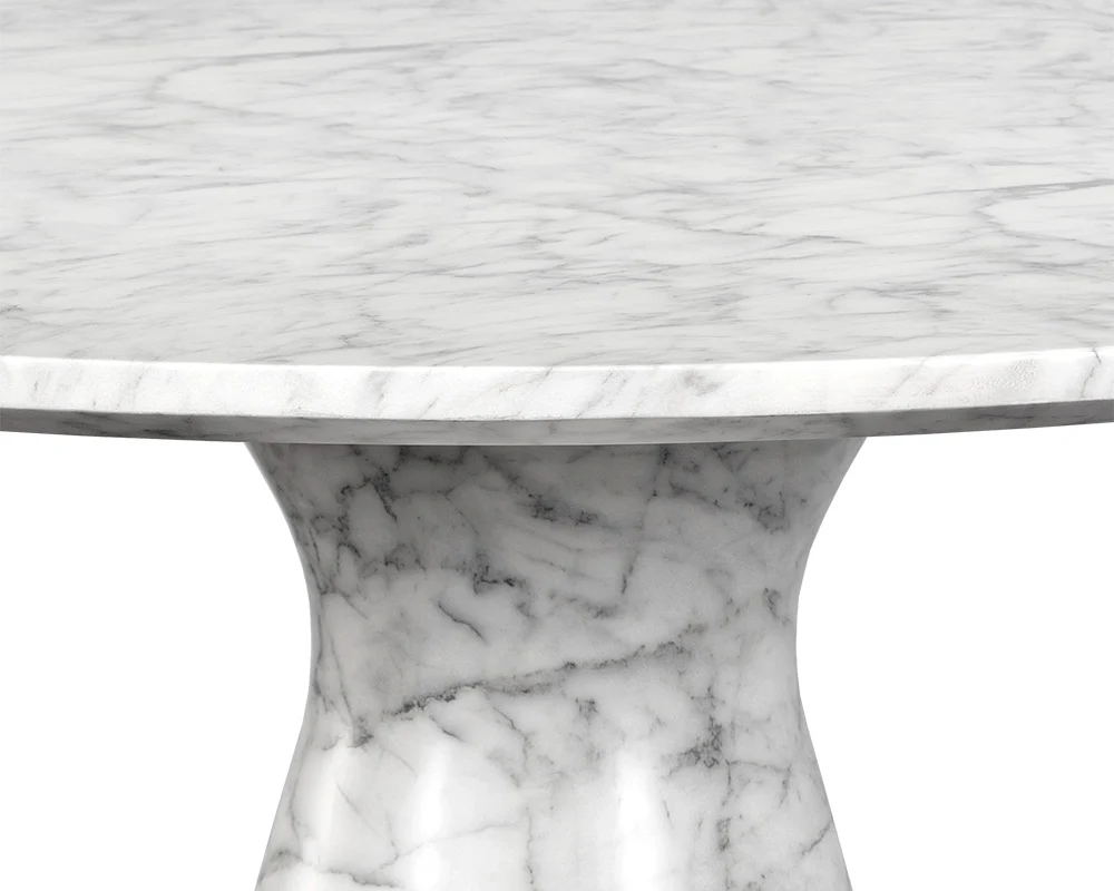 Shelburne Dining Table - Marble Look - 47" - Image 4
