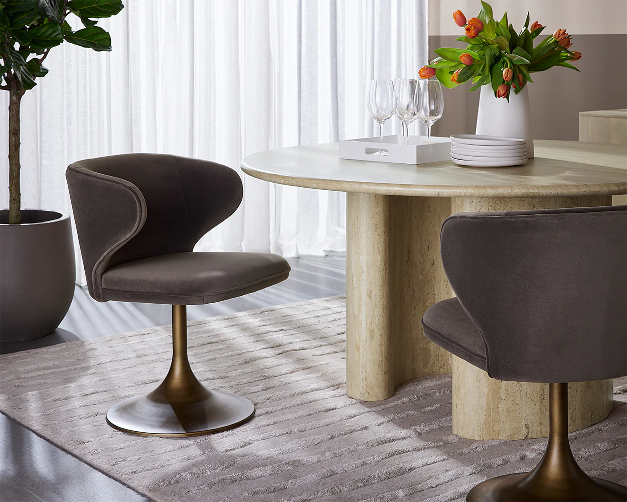 Simone Swivel Dining Chair - Image 12