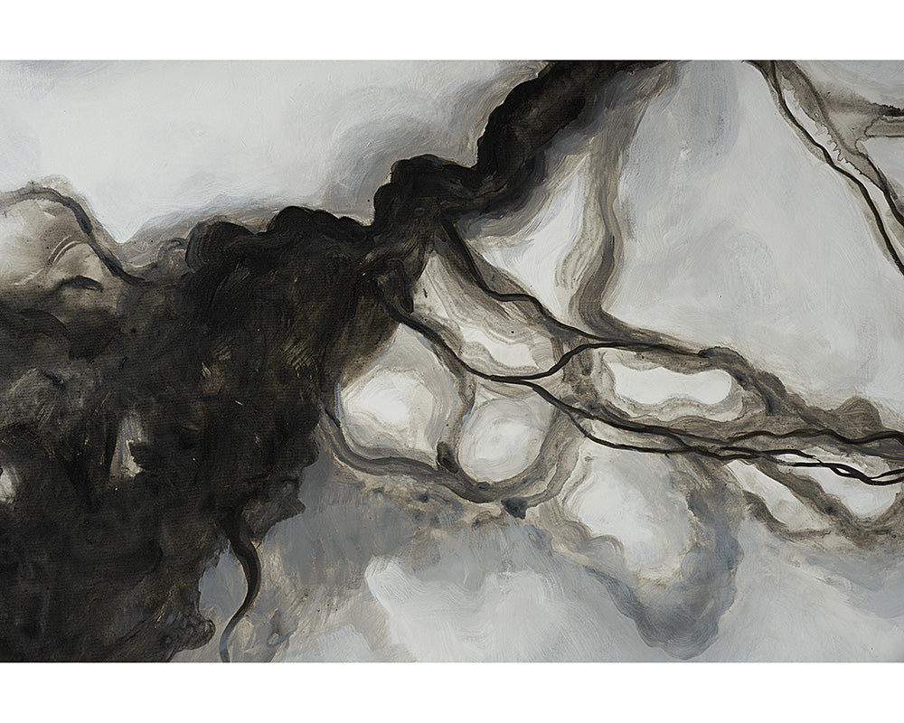 Smoke Screen - 72" X 48" - Black Floater Frame - Image 4