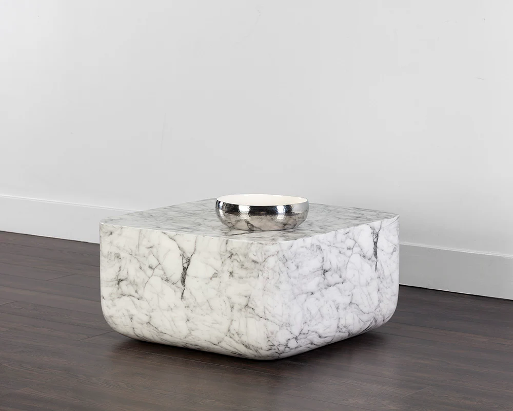 Strut Coffee Table - Marble Look - Image 2