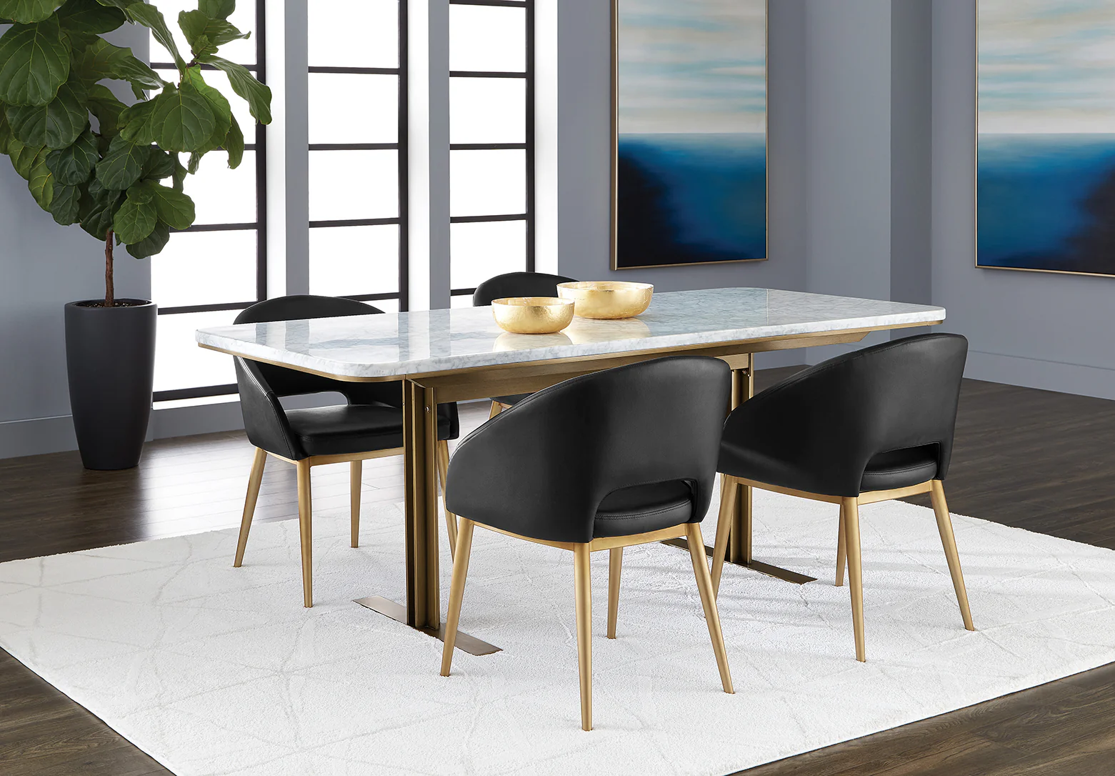 Thatcher Dining Armchair - Champagne Gold - Image 2