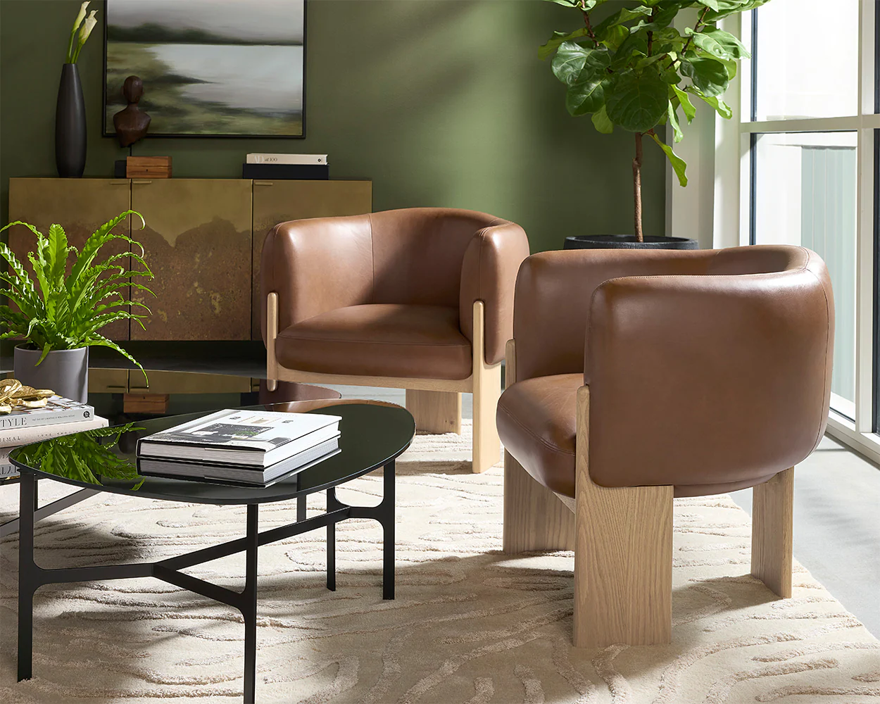 Trine Lounge Chair - Rustic Oak - Image 2