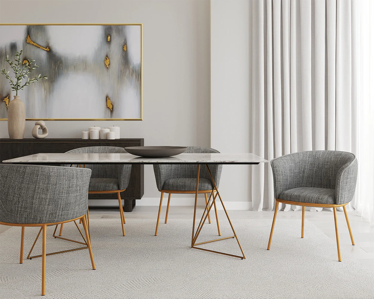 Water Marks - 72" X 48" - Gold Floater Frame - Image 3