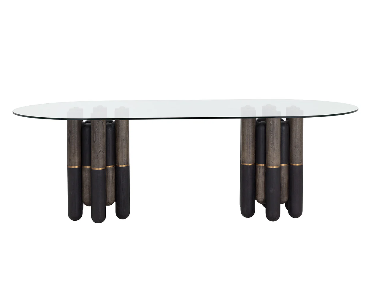 Yanna Dining Table - Glass - 94.5" - Oval - Image 5