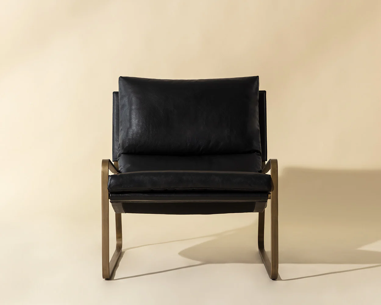 Zancor Lounge Chair - Antique Brass - Image 4