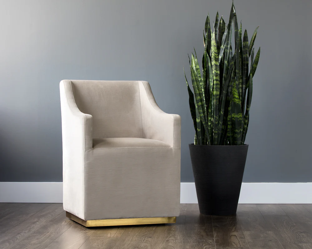 Zane Wheeled Dining Armchair - Image 2