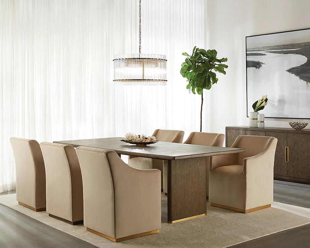 Zane Wheeled Dining Armchair - Image 4
