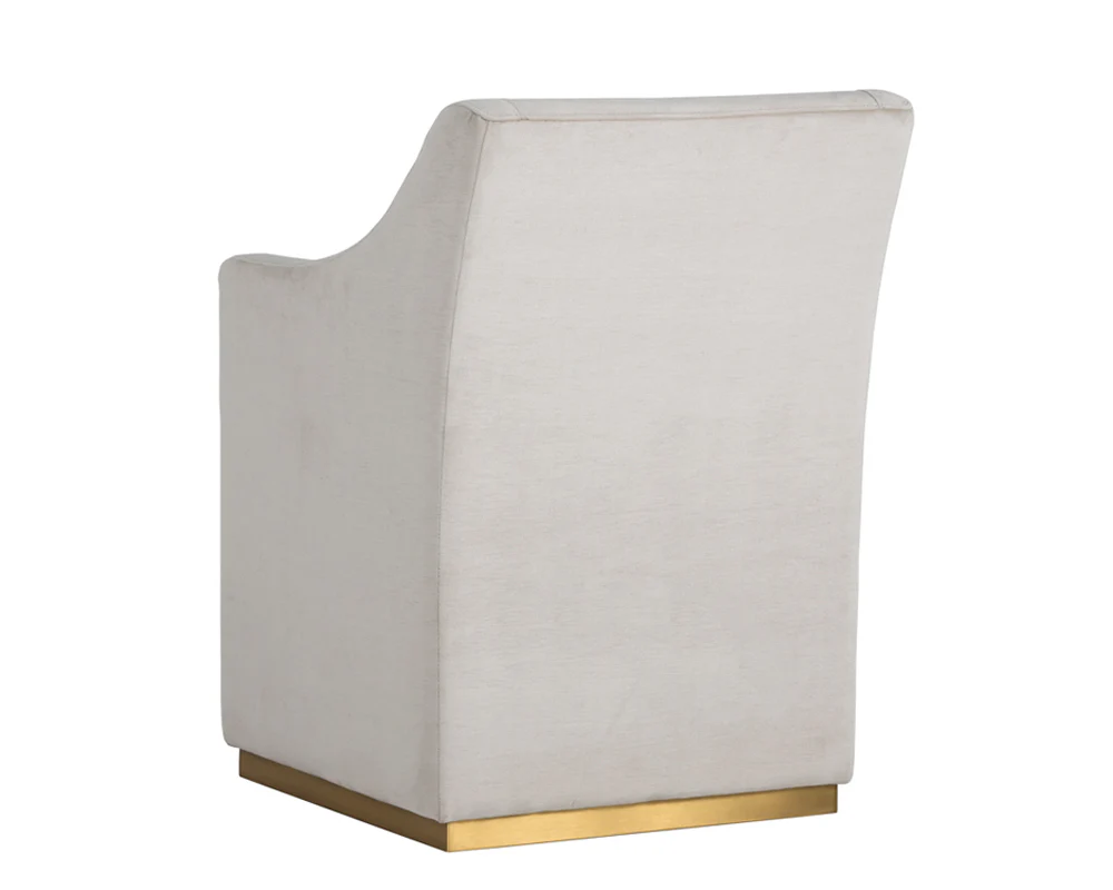 Zane Wheeled Dining Armchair - Image 5