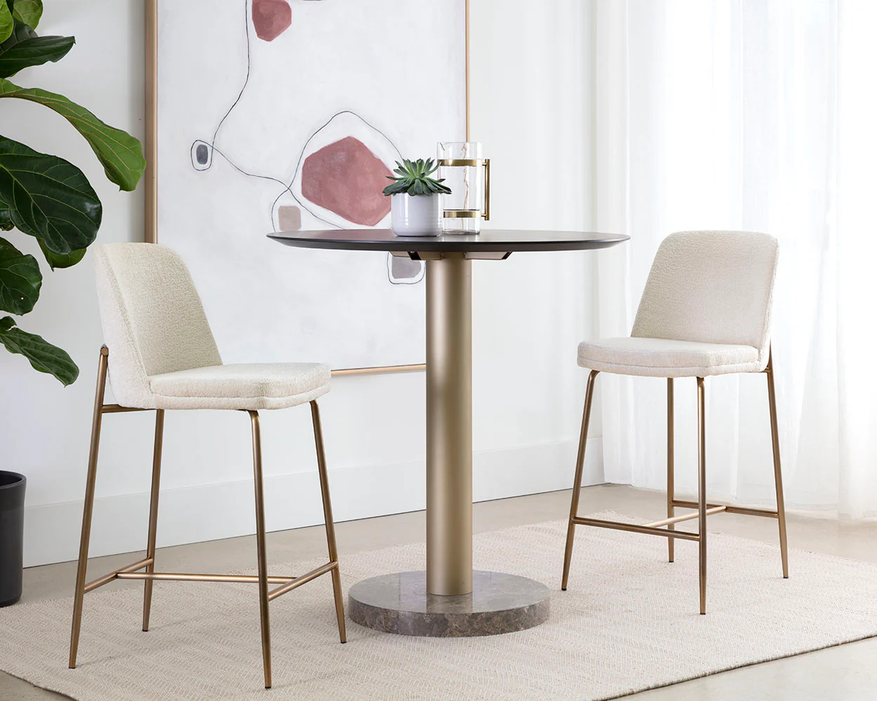 Zeke Counter Stool - Antique Brass - Image 9